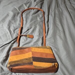 Vintage Sammy Women's Crossbody Patchwork Leather Multicolor Med Size
